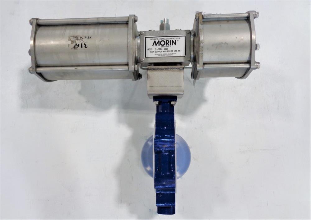 Amri KSB 6" 150# PTFE Butterfly Valve TI 31KFS9CE07 w/ Morin Actuator